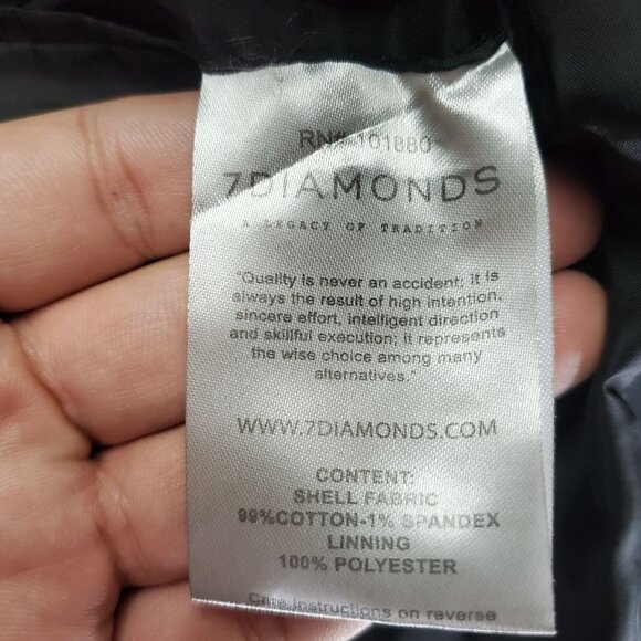 7 Diamonds Suit Mens Medium Black 2-Button Tailored Fit Stretch Blazer - Picture 4 of 10